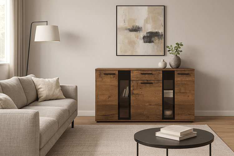 Wizualizacja wnętrza z komodą Melorix