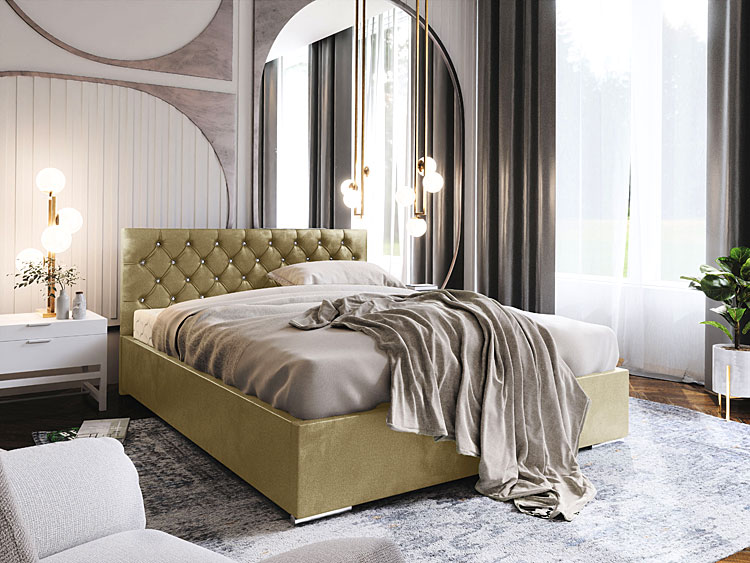 Wizualizacja wnętrza z łóżkiem Lusanne