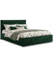 Zielone łóżko pikowane w stylu glamour 3 rozmiary - Lusanne  w sklepie Edinos.pl