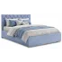 Błękitne welurowe łóżko glamour 5 rozmiarów - Lusanne 