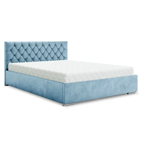 Niebieskie lozko glamour Lusanne