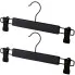 Czarny drewniany komplet wieszaków z klipsem 2 sztuki - Clad 4X