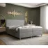 Wizualizacja wnętrza z szarym łóżkiem Solvion
