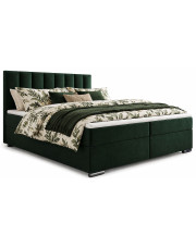 Ciemnozielone łóżko kontynentalne 3 rozmiary - Zavire w sklepie Edinos.pl