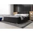 Grafitowe welurowe łóżko kontynentalne Zavire