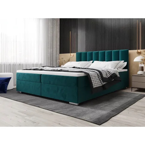 Wizualizacja wnętrza z łóżkiem w kolorze morskim Zavire