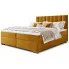 Musztardowe łóżko kontynentalne z pikowanym zagłówkiem 3 rozmiary - Zavire