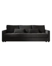 Ciemnoszara sofa rozkładana tapicerowana welurem - Vilmira w sklepie Edinos.pl
