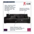 Welurowa szara sofa Vilmira