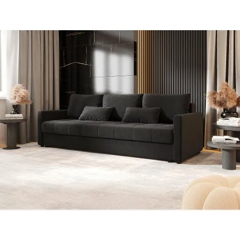 Wizualizacja wnętrza z ciemnoszara sofa Vilmira