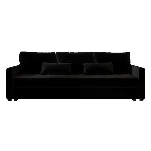 Czarna tapicerowana sofa Vilmira