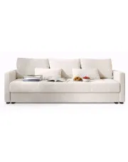 Kremowa welurowa sofa tapicerowana - Vilmira w sklepie Edinos.pl