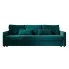 Welurowa rozkładana sofa w kolorze morskim - Vilmira