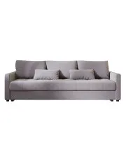 Szara welurowa sofa amerykanka z pojemnikiem - Vilmira w sklepie Edinos.pl