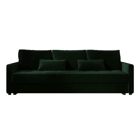 Ciemnozielona welurowa sofa Vilmira