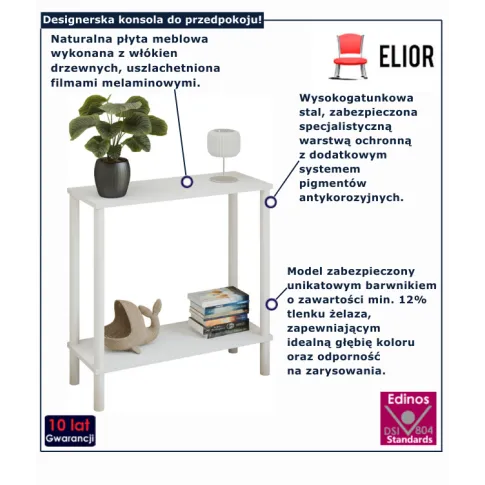 Nowoczesna konsola biała Keto 5X