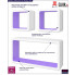 Zestaw biało-fioletowych półek ściennych Lara 3x infografika
