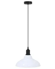 Biała lampa wisząca z regulacją wysokości F012-Tovian w sklepie Edinos.pl