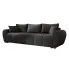 Ciemnoszara welurowa sofa rozkładana - Morvani