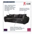 Ciemnoszara sofa Morvani 