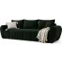 Ciemnozielona rozkładana welurowa sofa  - Morvani