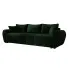 Ciemnozielona rozkładana welurowa sofa  - Morvani