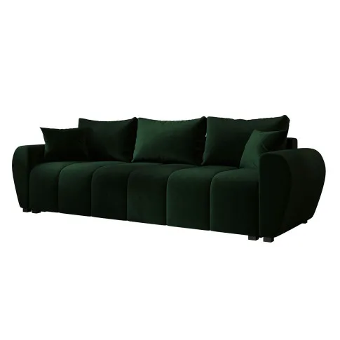 Ciemnozielona sofa rozkładana Morvani