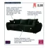 Ciemnozielona tapicerowana sofa Morvani ciemnozielony