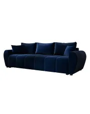 Granatowa nowoczesna kanapa rozkładana z pojemnikiem - Morvani w sklepie Edinos.pl