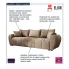 Jasnobrązowa welurowa sofa  Morvani