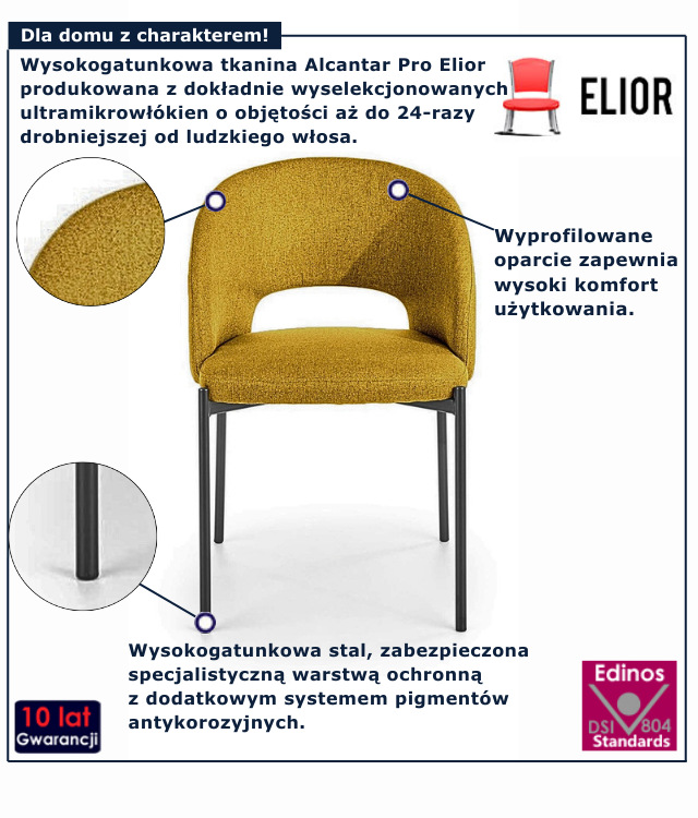 Krzesło tapicerowane Dune