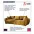 Musztardowa sofa z pojemnikiem Morvani