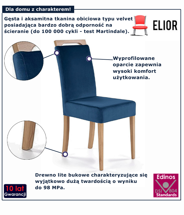 Krzesło tapicerowane Dusk