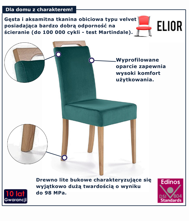 Krzesło tapicerowane Dusk