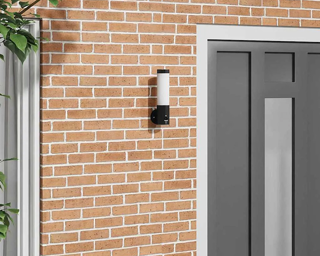 wizualizacja czarnego kinkietu zewnetrznego F022-Cervin