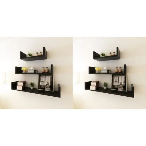 Szczegółowe zdjęcie nr 8 produktu Zestaw funkcjonalnych półek ściennych Dunan 4X - czarny