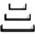 Szczegółowe zdjęcie nr 5 produktu Zestaw funkcjonalnych półek ściennych Baffic 4X - czarny