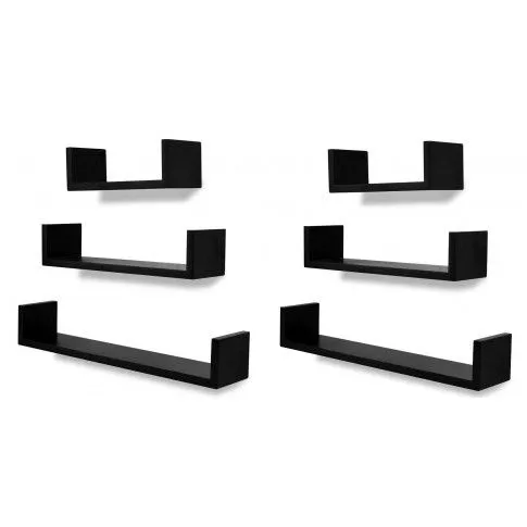 Zdjęcie produktu Zestaw funkcjonalnych półek ściennych Dunan 4X - czarny.