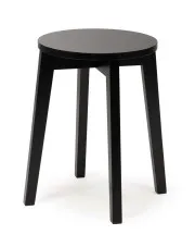 Czarny drewniany taboret - Kalio w sklepie Edinos.pl