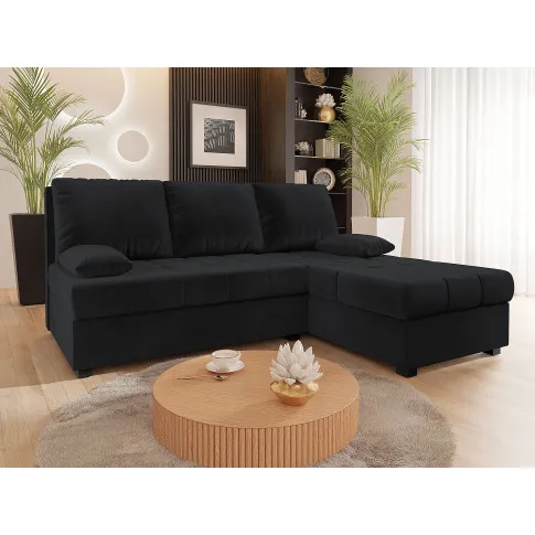 Wizualizacja wnętrza z czarnym narożnikiem Montiero