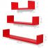 Szczegółowe zdjęcie nr 6 produktu Zestaw funkcjonalnych półek ściennych Baffic 4X - czerwony