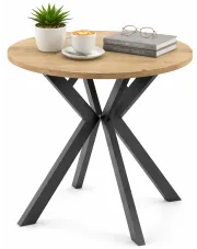 Rozkładany okrągły stół z czarnymi nogami - Jutoli w sklepie Edinos.pl