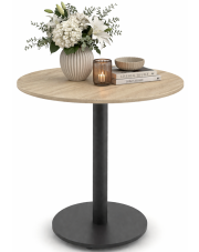 Stół 80x80 na jednej nodze dąb sonoma - Limaro w sklepie Edinos.pl