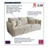 Beżowa rozkładana sofa Meralio