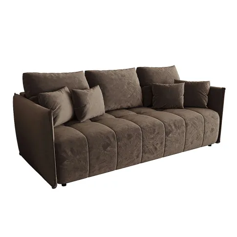 Brązowa sofa welurowa Meralio
