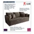 Brązowa sofa tapicerowana welurem Meralio