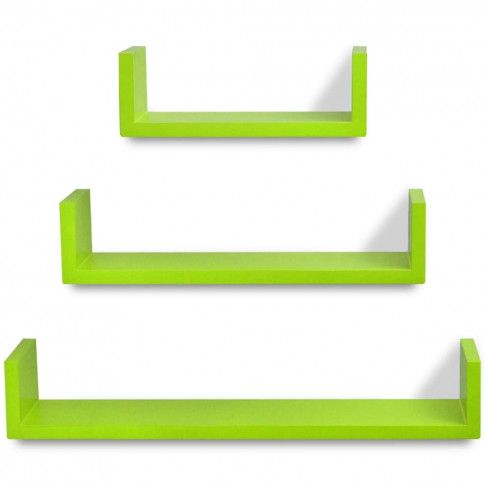Szczegółowe zdjęcie nr 5 produktu Zestaw funkcjonalnych półek ściennych Baffic 4X - zielony