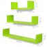 Szczegółowe zdjęcie nr 6 produktu Zestaw funkcjonalnych półek ściennych Baffic 4X - zielony