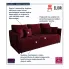 Czerwona welurowa sofa Meralio