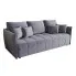 Szara welurowa sofa rozkładana z pojemnikiem - Meralio 3X